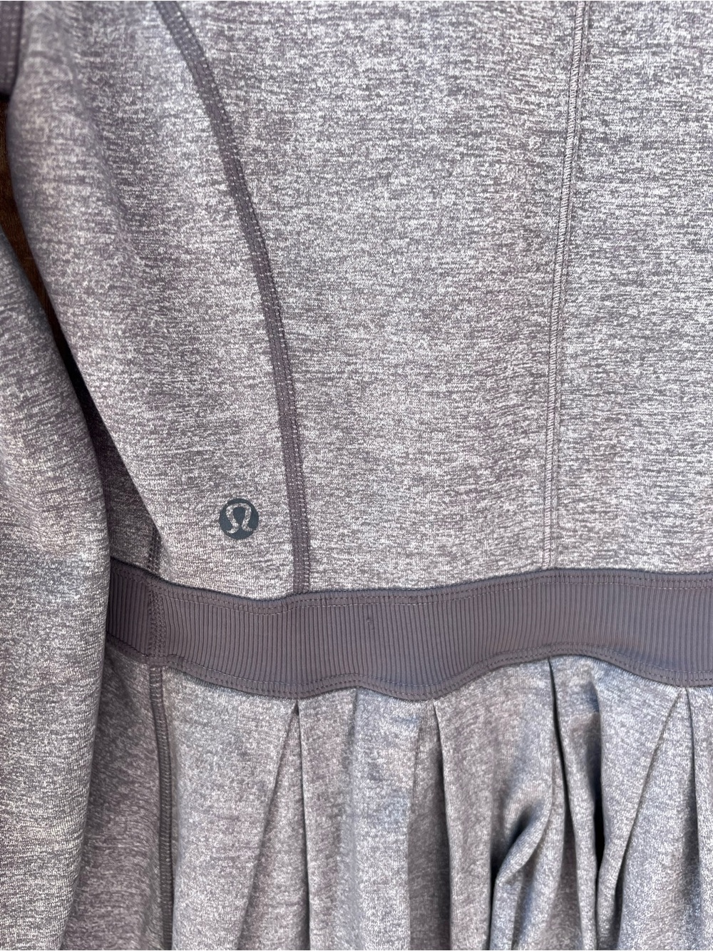 lululemon athletica Heather Gray Peplum Track Jacket - Picture 12 of 14